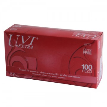 Guanti Vinile Uvi Extra pz.100 XL