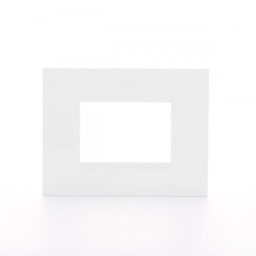 GW16403Tb Placca Geo 3 Moduli Bianco Latte