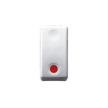 GW20523 Poussoir unipolaire 250V Ac 1P Nc+ Ca Na - Stop - Symbole rouge - Système Blanc