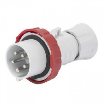 GW60042H Straight plug 3P+N+E 32A 380-415V 50/60Hz 6H Red