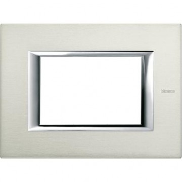 Ha4803Xc Axolute 3-module cover plate in brushed aluminium