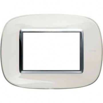 Hb4803Db Placca Ellittica 3 Moduli Axolute Bianco Liquid