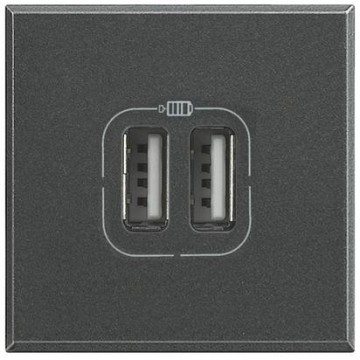 Hs4285C2 Presa Connettore Usb Doppio Colore Antracite Axolute