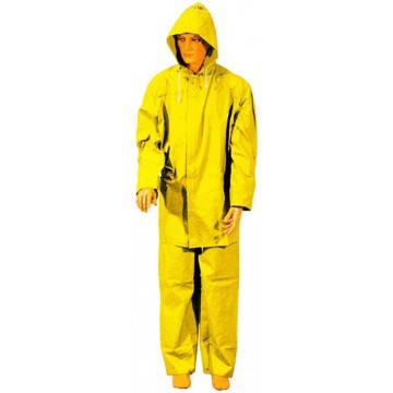 Waterproof Jacket/Trousers 100% PVC Yellow Size XL