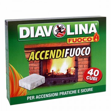 Accenditore Cubetti Fuoco pz.40 Diavolina