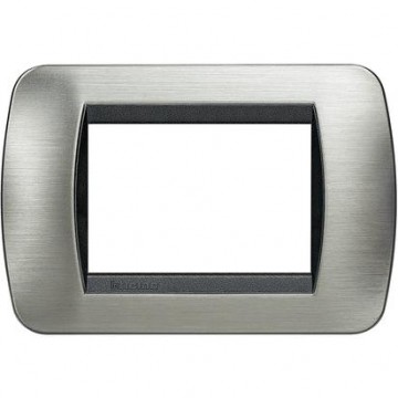 L4803Acs 3-module brushed steel plate Livinglight