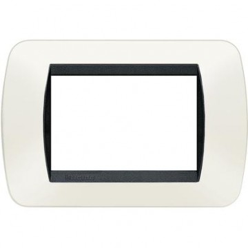 L4803Pb Placca 3 Moduli in Tecnopolimero Colore Bianco Livinglight